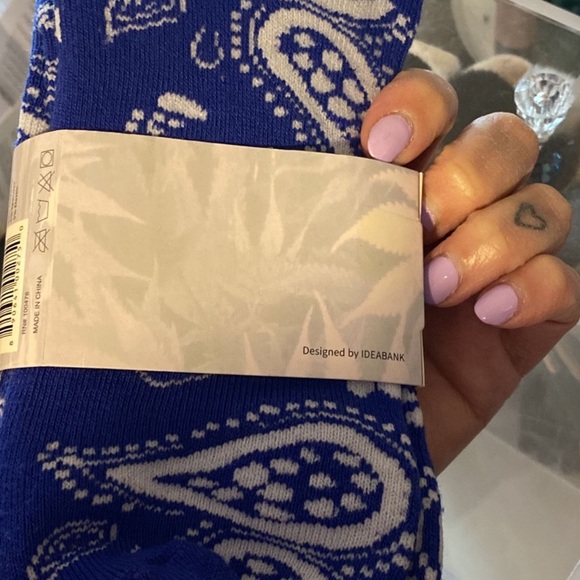 Blue Bandana print crew socks - Picture 2 of 3